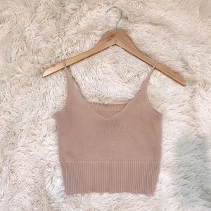 nude crop top
